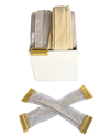 Gold interchangeable bikini straps with iridescent rhinestones and gold clasps | Divergent Swimwear