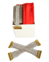 Red interchangeable swimwear straps with rhinestones and gold clasps | Divergent Swimwear