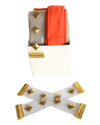 Red interchangeable swimwear straps with gold pyramid studs and gold clasps | Divergent Swimwear