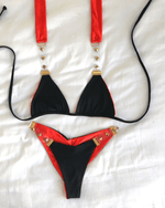 STAR STUDDED DOLL UP  STRAPS | RED